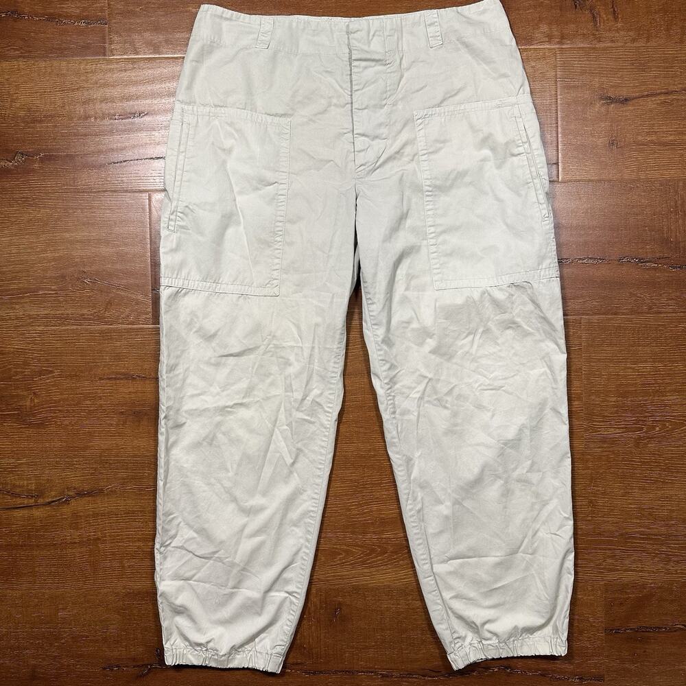 Sofie D'Hoore Pants Womens 42 35x27 Beige Woven Belt Loops Designer Retro City